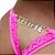 Fio Dental Gis Rosa Neon Palavras Strass Tallyta - Imagem 16