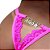 Fio Dental Gis Rosa Neon Palavras Strass Tallyta - Imagem 1