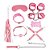 Kit Fetiche Bondage Sado Rosa Sexy Import - Imagem 1