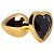 Plug Anal P Coração Dourado 7 X 2,8cm Sexy Import - Imagem 2