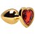 Plug Anal P Coração Dourado 7 X 2,8cm Sexy Import - Imagem 3