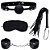 Kit Bondage Máscara Mordaça Venda Chicote Lovetoy Vipmix - Imagem 3