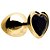 Plug Anal Coração Aço Dourado M Sexy Import - Imagem 2