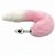 Plug Anal Rabo De Raposa Rosa Branco Sexy Import - Imagem 1