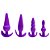 Kit Plug Anal Silicone 4 Unidades Sexy Import - Imagem 3