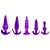 Kit Plug Anal Silicone 5 Unidades Sexy Import - Imagem 4
