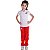 BRA019 -Ed Infantil - Calça Feminina - Vermelho - Helanca - Imagem 1