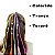 Rabico Com Mecha Trança Tererê  De Cabelo Elástico Acessório - Imagem 3