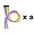 Aplique Colorido Tic Tac Mecha De Cabelo Colorida - Imagem 5
