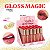 Kit Box com 24 Gloss Mágico Febella, Batom Brilho Gold com Alta Durabilidade Glitter - Imagem 1