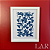 Quadro Xilogravura Revoada de Pássaros Azul 33 x 24 cm _ Bacaro - Imagem 1