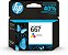 Cartucho HP 667 Colorido Original HP Deskjet 2336, 2776, 2778, 2779, 3636, 3786, 3836, 4536, 4676 - Imagem 1