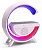 Luminária G Speaker Smart Caixa De Som Carregador Indução Cor Branco - Imagem 1
