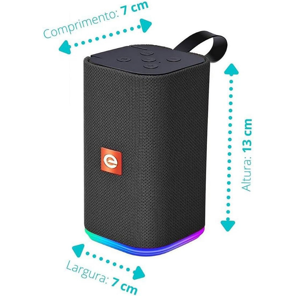 Caixa de Som Soundbox Bluetooth com Led Colorido CS-M31BTL - Imagem 3