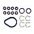 Kit de Juntas para Injeção Eletrônica Renault Clio Hatch RN/RL/RT 1.0 8v 2.000 MPI - Imagem 1