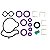 Kit de Juntas para Injeção Eletrônica Ford Ka CLX 1.4 16v./Fiesta/Courier Zetec Multi Point com 8 Anéis do Bico - Imagem 1