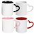 Caneca Alça Coração Para Sublimação Vermelho/ Preto/ Rosa/ Branco - Imagem 1