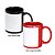Caneca Com Tarja para Sublimação Preta/Vermelha Porcelana Caixa 12 ou 36 Unidades - Imagem 2