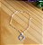 Pulseira Medalha Coração Vazado -Prata 925 - Imagem 3