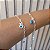 Pulseira Zircônias azuis c/ Olho grego - Prata 925 - Imagem 1