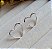 Argola Coração Fio 1,3 mm Quadrado - Prata 925 - Imagem 1