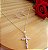 Conjunto Cruz Zircônias - Prata 925 - Imagem 1