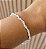 Pulseira Bolinha diamantada e Pipoca F2 - Prata 925 - Imagem 1