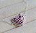 Pulseira Coração Cravejado Rosa - Prata 925 - Imagem 2