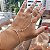 Pulseira de Mão Hand Chain ( Jade) Bolinhas - Prata 925 - Imagem 1
