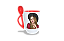 Caneca Cerâmica com colher - 1 caricatura - Imagem 1