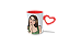 Caneca Alça em Coração - 1 rosto desenhado - Imagem 1