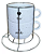 Torre 2 xícaras de 150ml com suporte - Personalize - Imagem 1