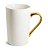Caneca cônica alça cromada em porcelana 400ml - personalizada - Imagem 3