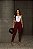 CALÇA JEANS SARJA VINHO COM LYCRA GRADE QUEBRADA - Imagem 1