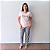 Pijama Feminino Meia Manga com Calça Xadrez em Viscolycra - Imagem 3