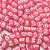 Miçanga Cubo Letras 6MM Rosa 0035 Com 100 Gramas - Imagem 1