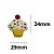 Aplique cupcake emborrachado ref 0002 - 34mm - Imagem 2