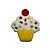Aplique cupcake emborrachado ref 0002 - 34mm - Imagem 1