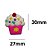 Aplique cupcake emborrachado ref 0001 - 30mm - Imagem 2