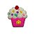Aplique cupcake emborrachado ref 0001 - 30mm - Imagem 1