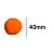 Pompom 4 cm Laranja Neon com 10 unidades NYBC - Imagem 1