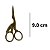 Tesoura pássaro de metal dourada 9.0cm - Imagem 2