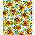 Tecido tricoline estampado ref:2267 - 100% algodão 50cm x 150cm Círculo - Imagem 1