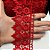 renda guipir chl-623 vermelho 65mm por metro - Imagem 1