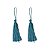 Pingente Tassel 7.0cm Cor 199 Azul Turquesa Com 10 Unidades Nybc - Imagem 1