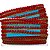 Pompom Metalizado 10mm Cor 145 Vermelho/Ouro Com 25 Metros Nybc - Imagem 1