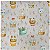 Tecido Tricoline Páscoa Coelhos 50cm x 150cm Ref V011 Peripan - Imagem 1