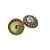 Botão Metal Dourado De Perola Com Pé 22mm Com 10 Unidades - Imagem 1