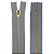 Ziper Fixo Metal Dourado 15cm Cor 307 Cinza Nybc - Imagem 1