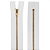 Ziper Fixo Metal Dourado 18cm Cor 101 Branco Nybc - Imagem 1